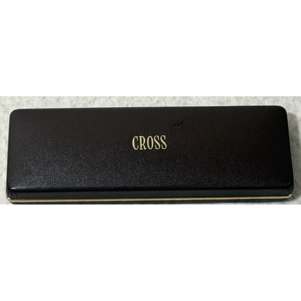 Vintage Cross Gold Tone Ballpoint Pen Engraved With Case Classic Executive